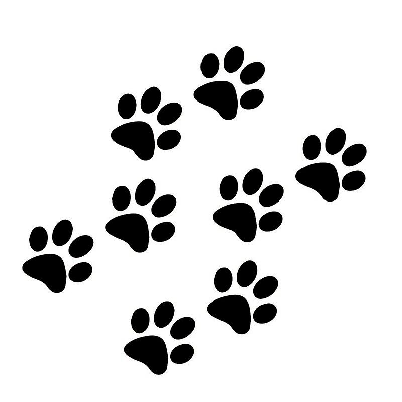 Vinyl-aufkleber Mit Pfotenabdruck Für Katzen- Und Hundeliebhaber (12,5 X 9,5 Cm)