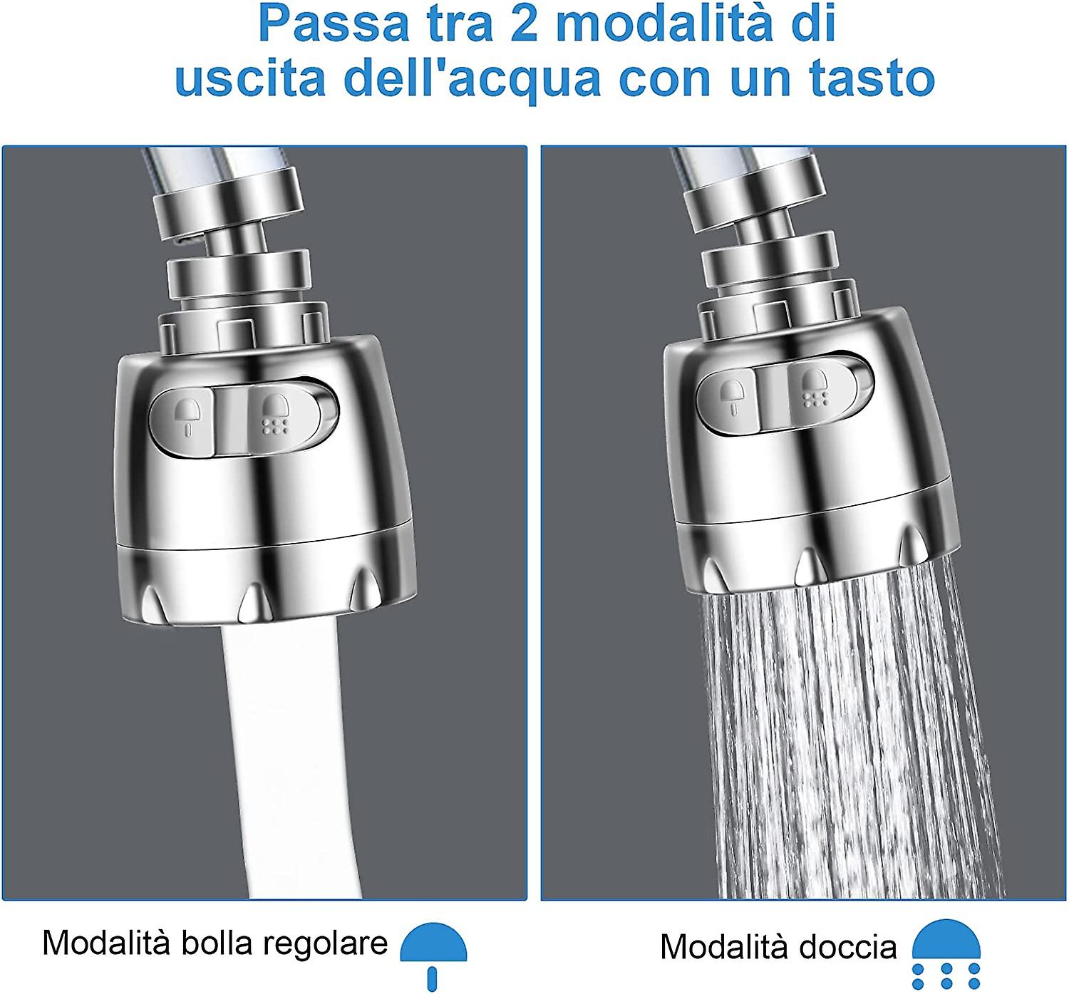 Universeller, Um 360° Drehbarer Küchenarmatur-luftsprudler Mit 2 Wasserflussmodi, Einfache Installation