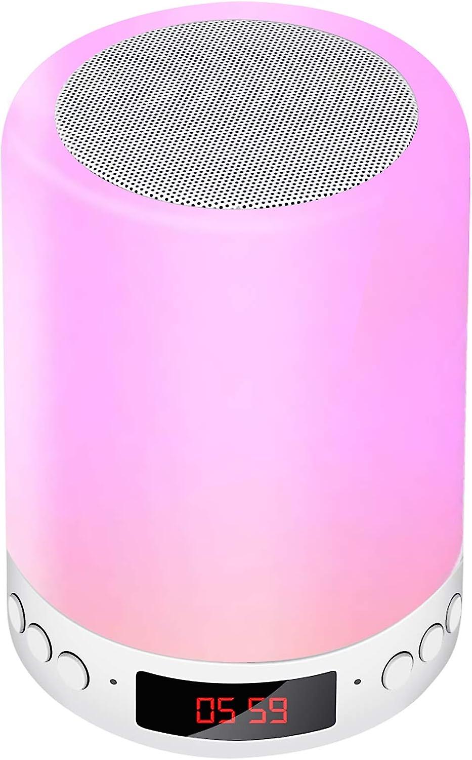 Tragbarer Bluetooth-lautsprecher Mit Intelligentem Led-nachtlicht Und Dimmbarer Touch-nachttischlampe, Usb-ladefunktion Und Rgb-farbwechsel