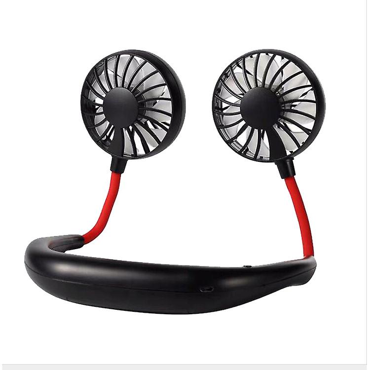 Wiederaufladbarer, Freihändiger, Tragbarer Nackenventilator Per Usb Für Den Innen- Und Außenbereich