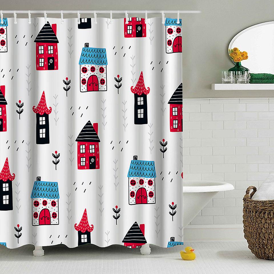 Dicker Duschvorhang Aus Polyester, Wasserdicht Und Maschinenwaschbar, 180 X 180 Cm, Modell 16, Schimmelresistent Behandelt.