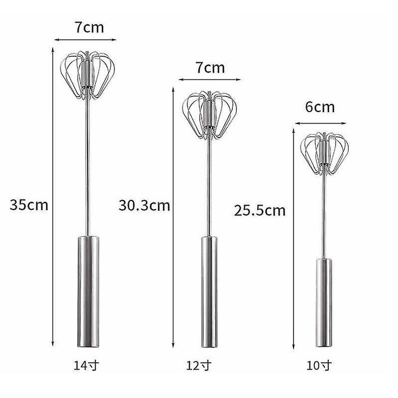 3-teiliges Edelstahl-set Bestehend Aus Einem Halbautomatischen Rührgerät Und Einem Schneebesen Zum Kochen, Mixen Und Rühren.