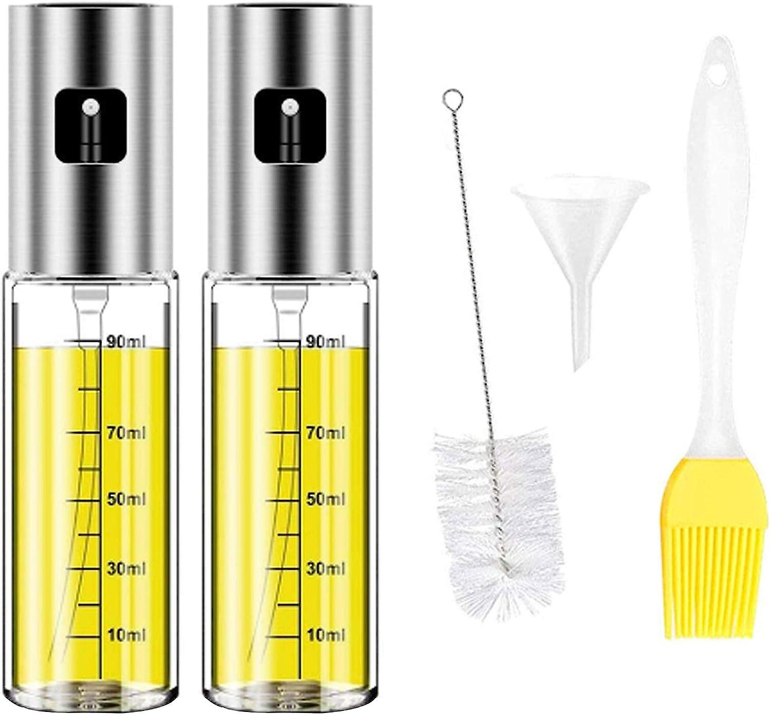 100-ml-sprühflasche Für Speiseöl Mit Pinsel Und Trichter – Ideal Für Heißluftfritteusen, Grillen, Salate Und Brot