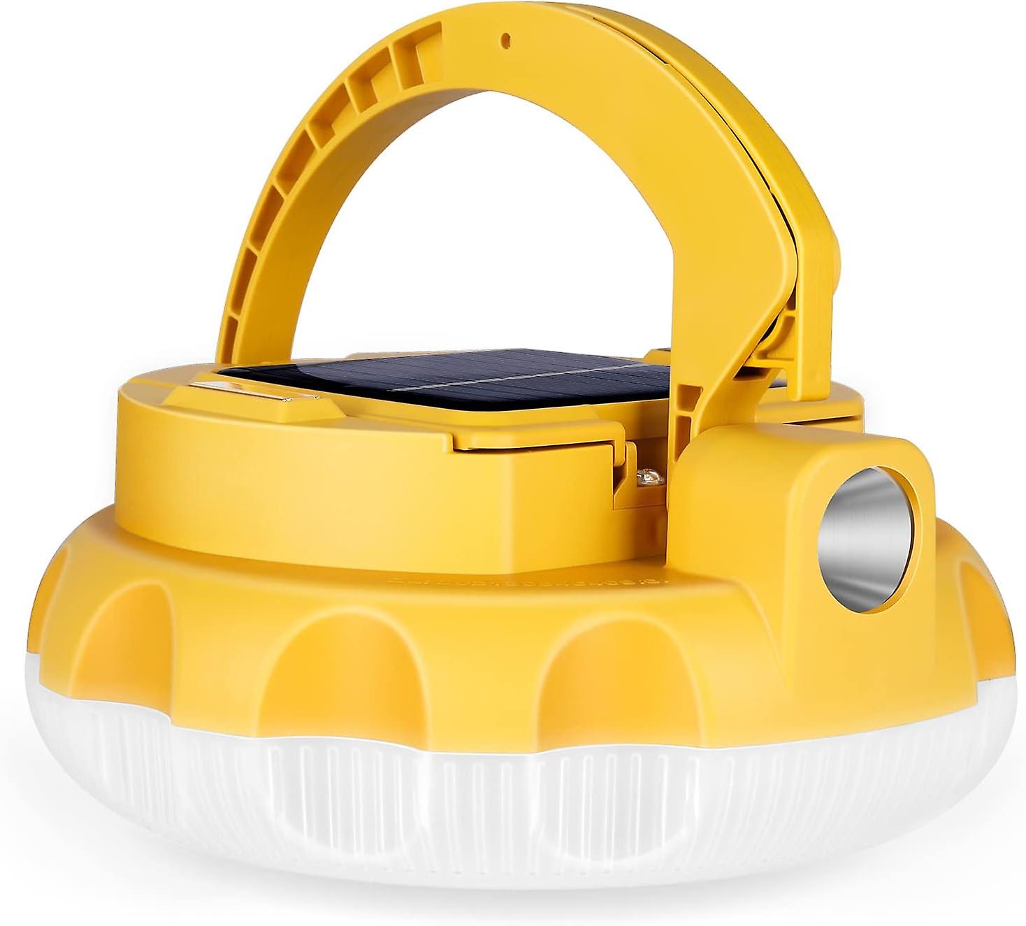 Solar-campinglampe Mit Wiederaufladbarem 4800-mah-typ-c-akku Und 4 Beleuchtungsmodi Für Nachtwanderungen