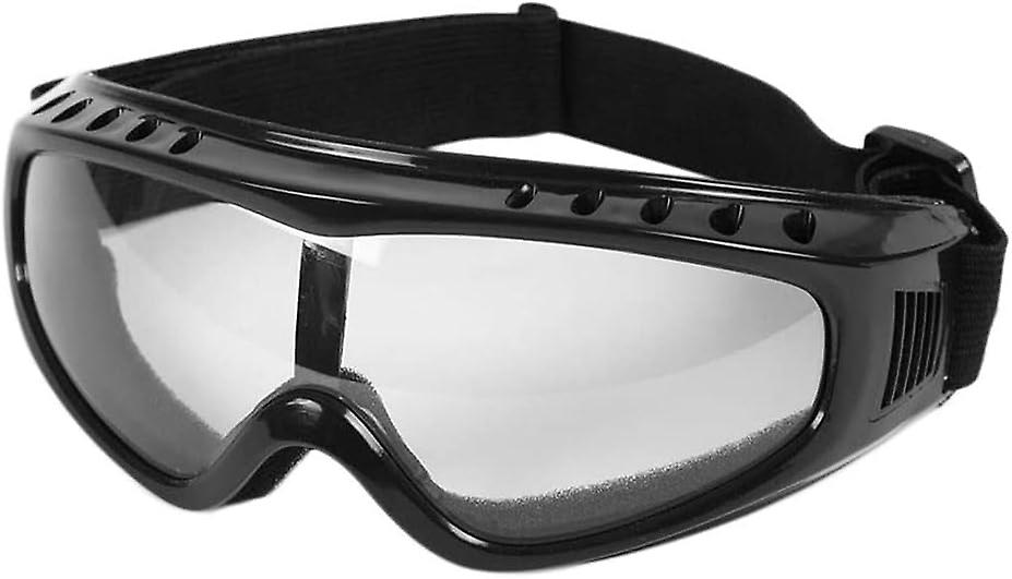 Unisex-motorradbrille Mit Klaren Gläsern Und Taktischer Belüftung Zum Schutz Vor Staub