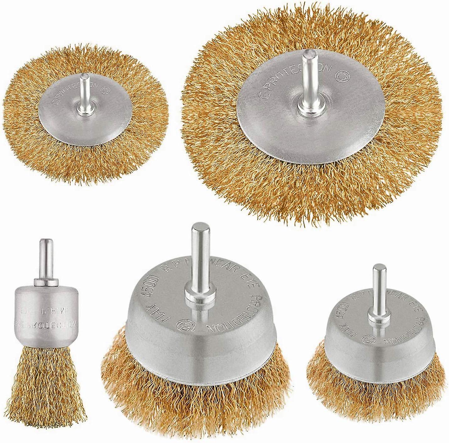 Set Mit 5 Drahtbürsten Für Bohrmaschinen