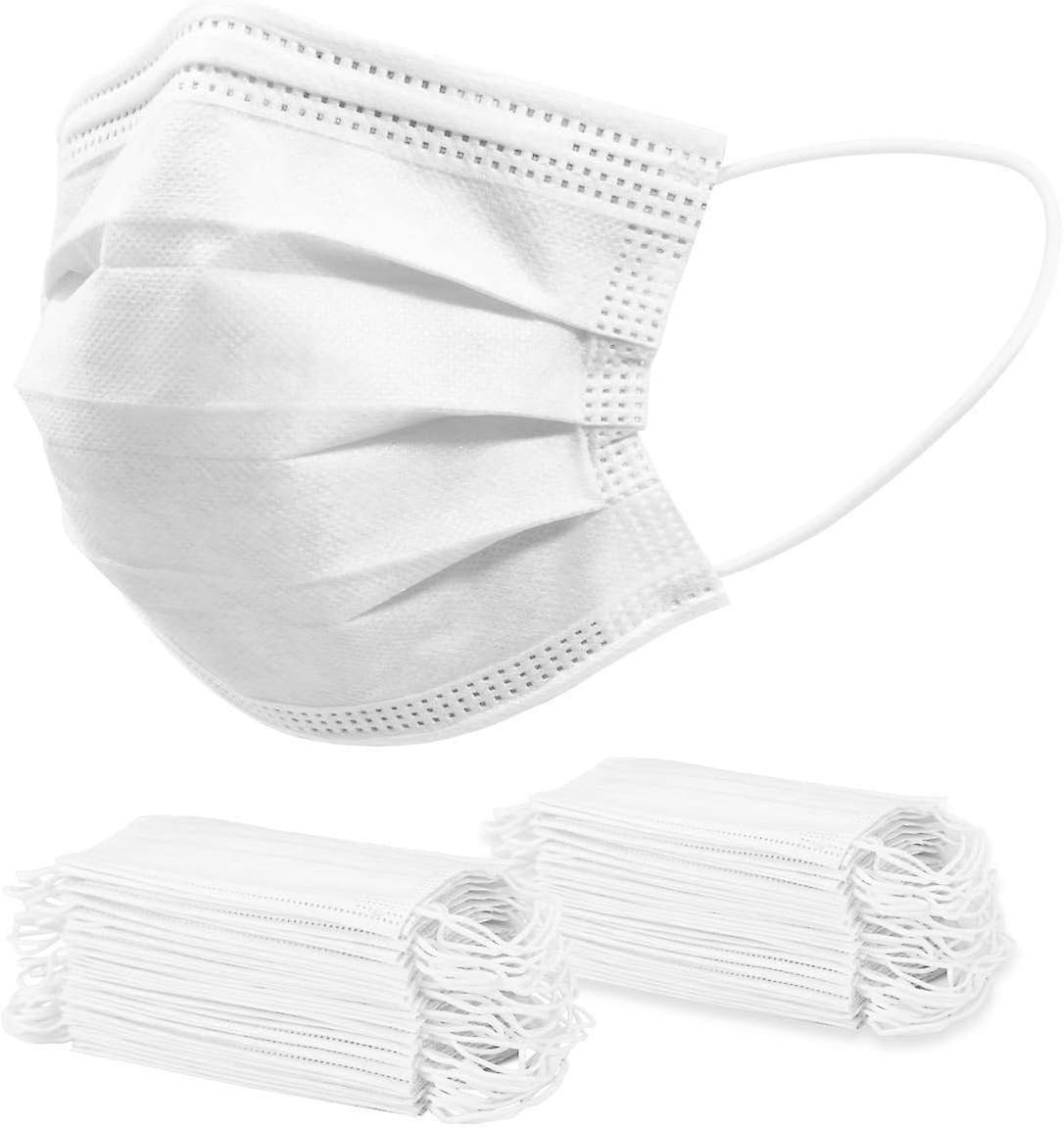 Packung Mit 100 Einwegmasken Aus 3-lagigem Meltblown-gewebe, Atmungsaktiv Und Komfortabel Mit Ohrschlaufen