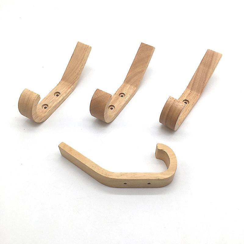 Set Mit 4 Vintage-wandhaken Aus Holz, Tragkraft 5 Kg – Haken Für Bademantel, Hut, Mantel Und Schlüssel