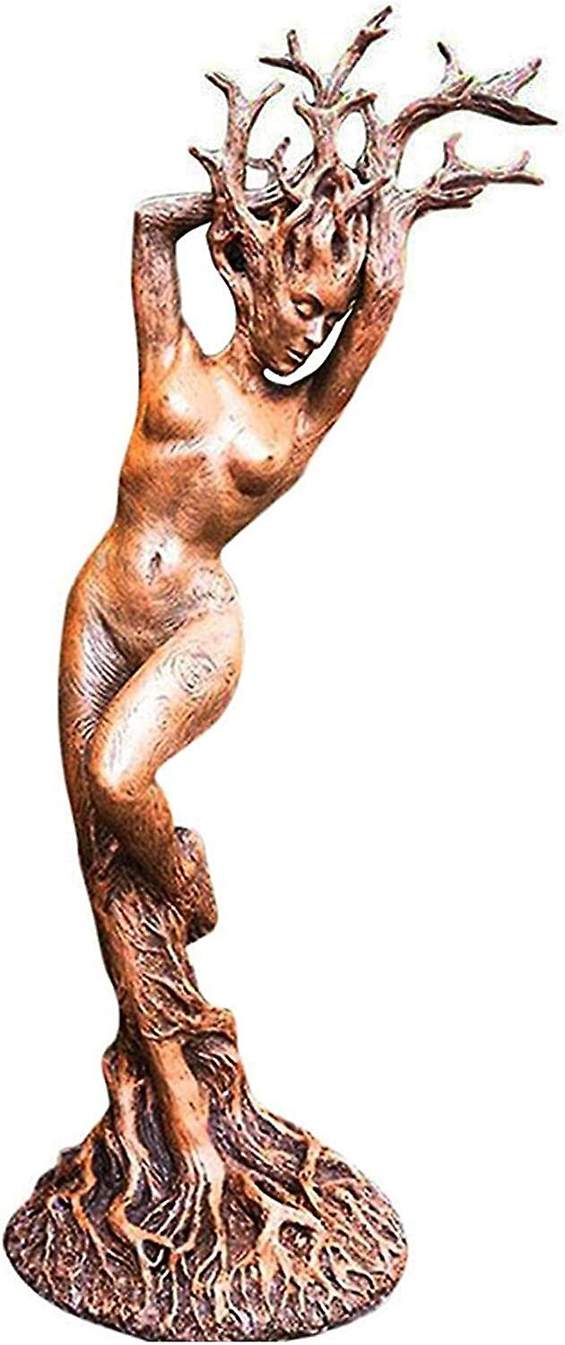Statue Des Grünen Mannes – Gartengöttin-ornament Aus Kunstharz, Walddekoration