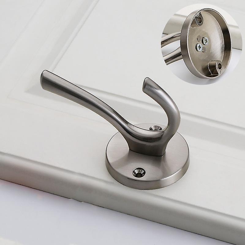 Set Mit 4 Robusten Wandhaken Aus Gebürstetem Nickel Für Kleidung Und Hüte – Stabile Metallhaken Zum Aufhängen Von Kleidung Und Handtüchern