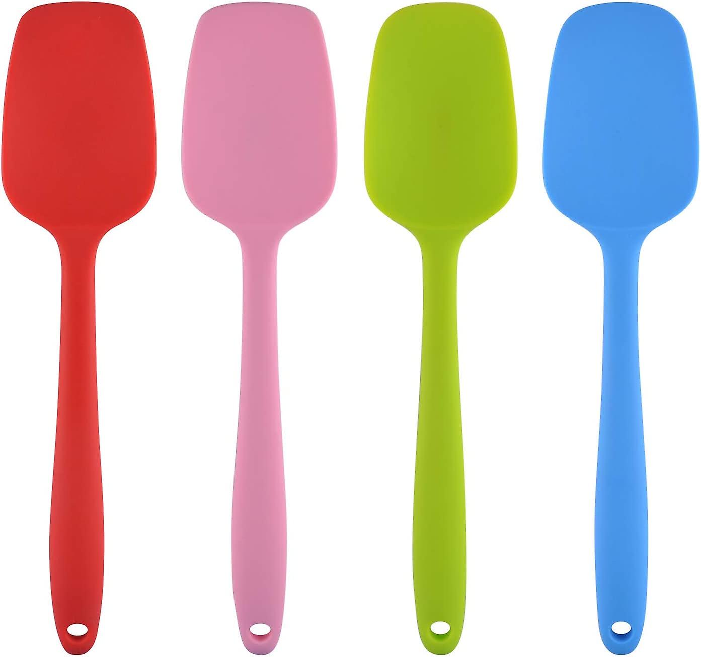 Set Mit 4 Hitzebeständigen Silikonspateln Zum Kochen Und Backen, Antihaftbeschichtet, Ungiftig
