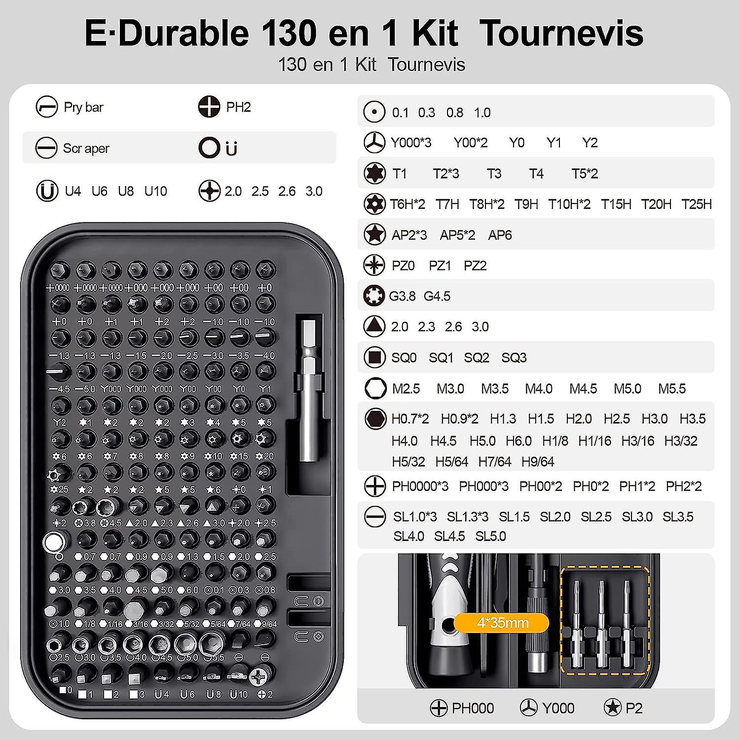 130-in-1 Präzisionsschraubendreher-set Mit Magnetischem Mini-set – Elektronikreparaturwerkzeug Für Pc, Macbook, Heimwerker Und Computer