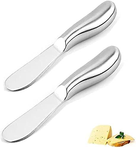 Set Aus 2 Sandwichbesteck-sets Aus Edelstahl Mit Hochglanzpolierten Griffen – Buttermesser Und Käsestreicher – Ergonomisches Design Für Die Heimische Küche