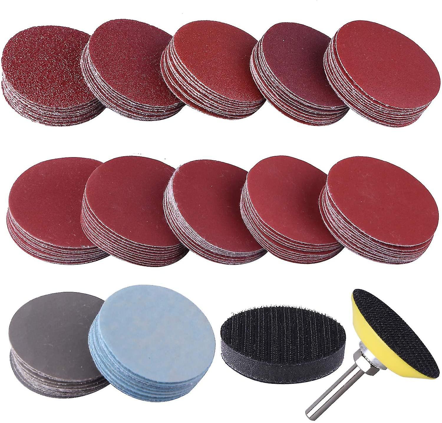 120 Schleifscheiben Mit Einem Durchmesser Von 5 Cm (2 Zoll), Verschiedene Körnungen: 60, 80, 100, 180, 240, 400, 600, 800, 1000, 1200, 2000 Und 3000, Zum Schleifen Und Polieren.