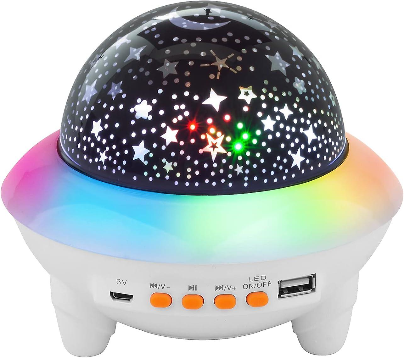 Rotierender Galaxien-sternenprojektor Mit Bluetooth-lautsprecher Für Kinder, Led-nachtlicht, Mehrere Beleuchtungsmodi, Ideal Fürs Babyzimmer.