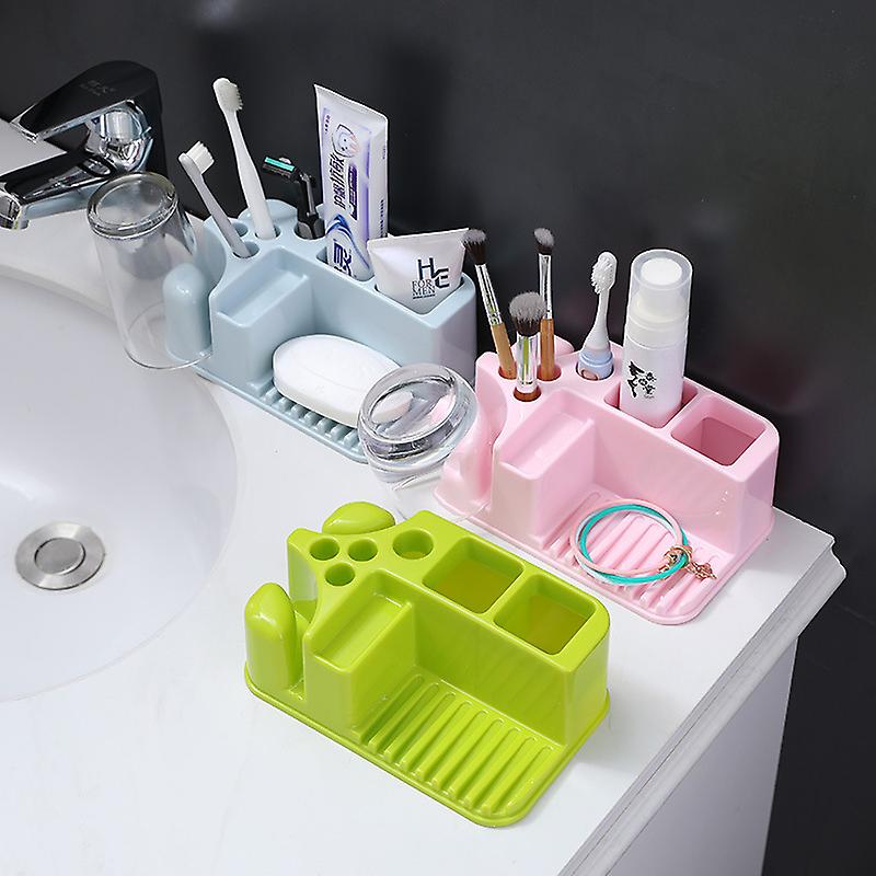 Multifunktionaler Organizer Für Zahnbürste Und Trinkbecher, Wandmontierter Zahnpastahalter Und Seifenschale