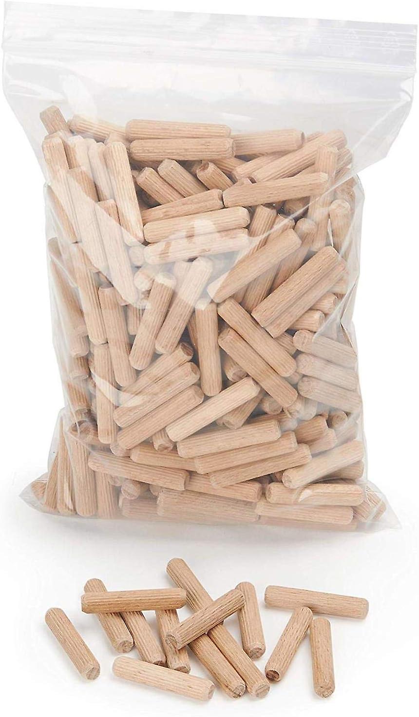 Set Mit 400 Massiven Buchenholzdübeln, 8 Mm X 40 Mm, Für Holzbearbeitung Und Bohrschablonen/bohrführungen