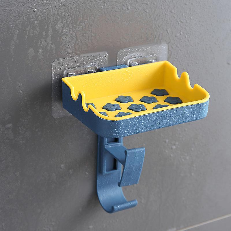 Wandmontierte Seifenschale Mit Saugnapf Und Abflusssystem Für Bad Und Toilette