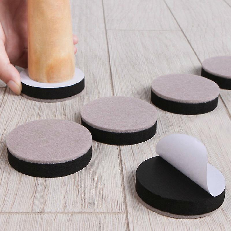 Set Mit 4 Runden Möbelfüßen - 6 Cm Durchmesser, 1,65 Cm Hoch, Stapelbar Für Mehr Höhe, Geräuscharm Und Verschleißfest - Ideal Für Möbelfüße Bis Zu 5 Cm Höhe.