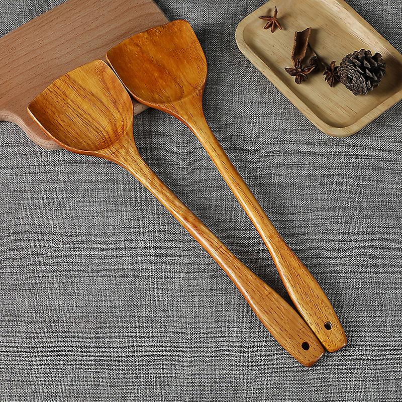 Set Mit 2 Umweltfreundlichen Holzspateln Für Sicheres Und Antihaftbeschichtetes Kochen