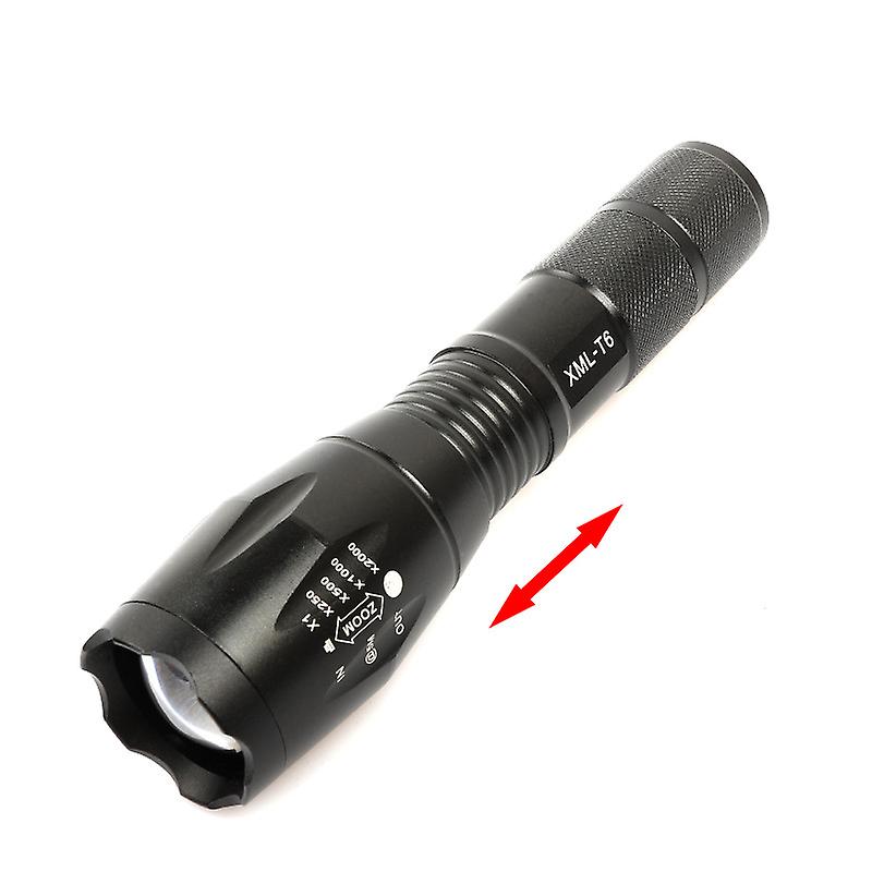 Extrem Helle, Zoombare Und Wasserdichte T6-taschenlampe – Mini-teleskoptaschenlampe Mit Akku Aus Aluminiumlegierung