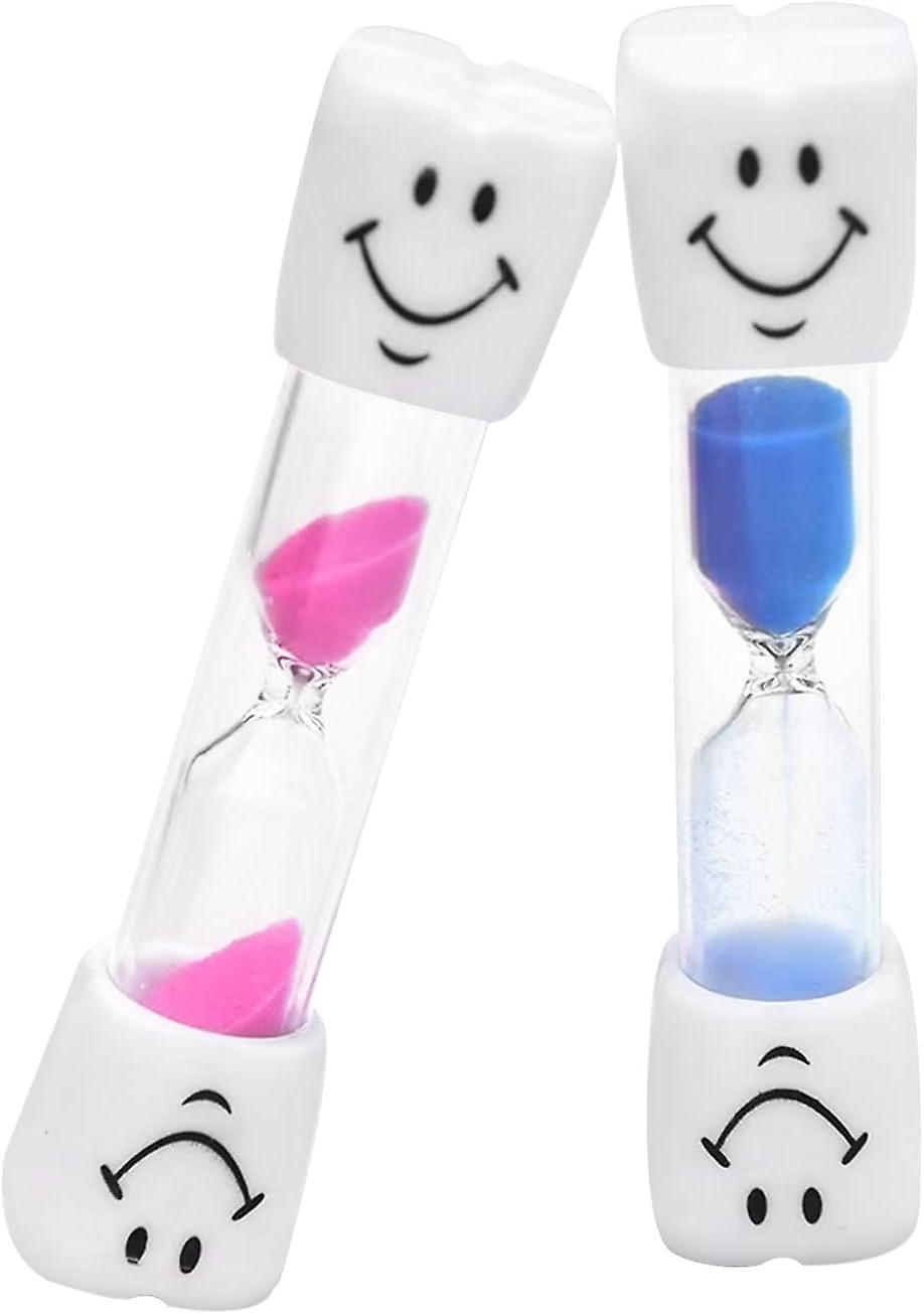 Set Mit 2 Sanduhren Mit Lächelnden Gesichtern (rosa Und Blau, 3 Minuten) – Ideal Für Kinder, Spiele, Kochen, Sport Und Vieles Mehr