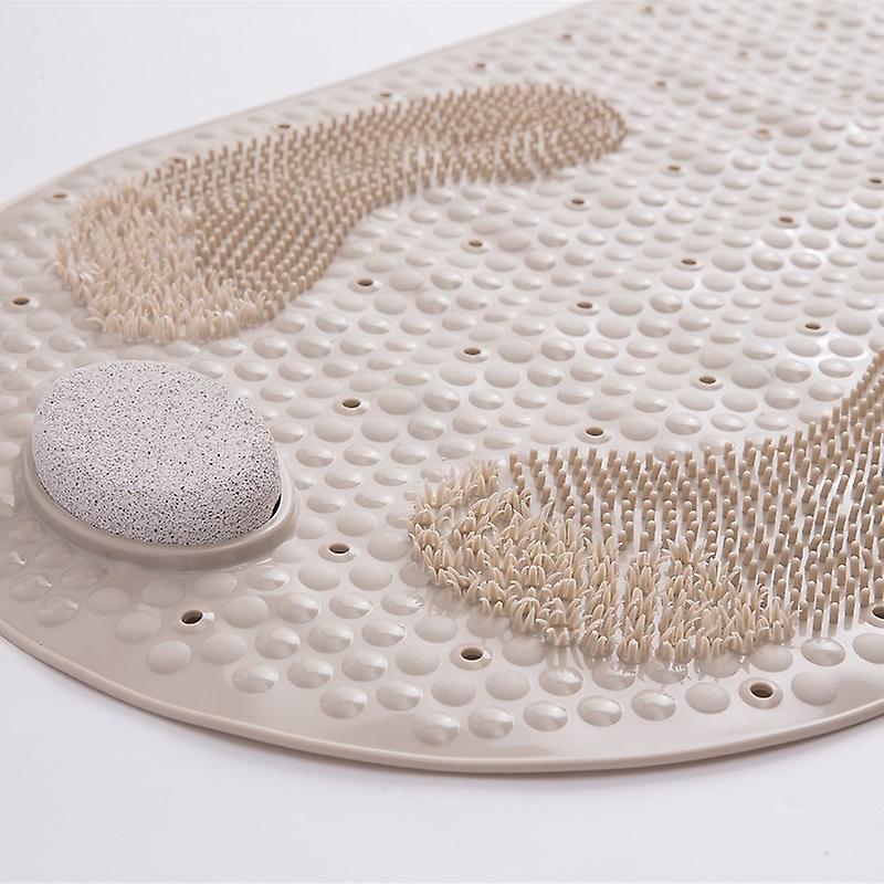 Rutschfeste Duschmatte Aus Pvc, 40 X 80 Cm, Mit Herausnehmbarem Bimsstein Und Saugnäpfen