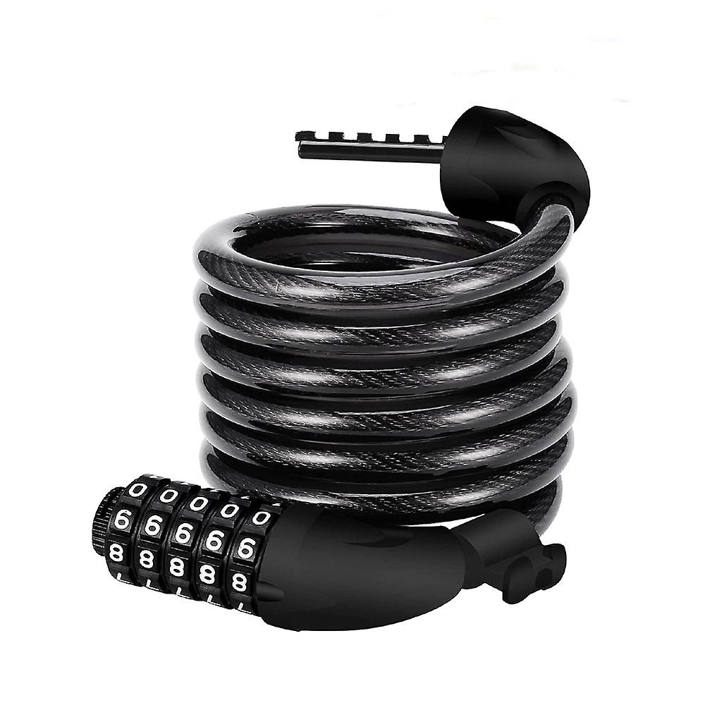 Intelligentes 5-stelliges Zahlenschloss Für Maximale Sicherheit – 120 Cm X 12 Mm Kabelschloss Für Fahrräder, Roller, Motorräder, Tore Und Kinderwagen