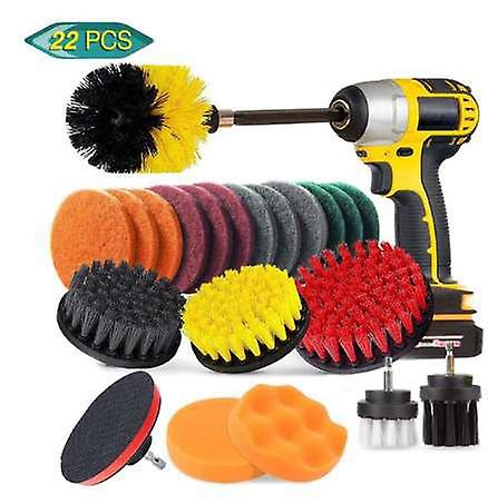 22-teiliges Reinigungsbürsten-set Für Elektrische Bohrmaschinen, Ideal Für Die Reinigung Von Küchen, Badezimmern, Fliesenfugen Und Teppichen.