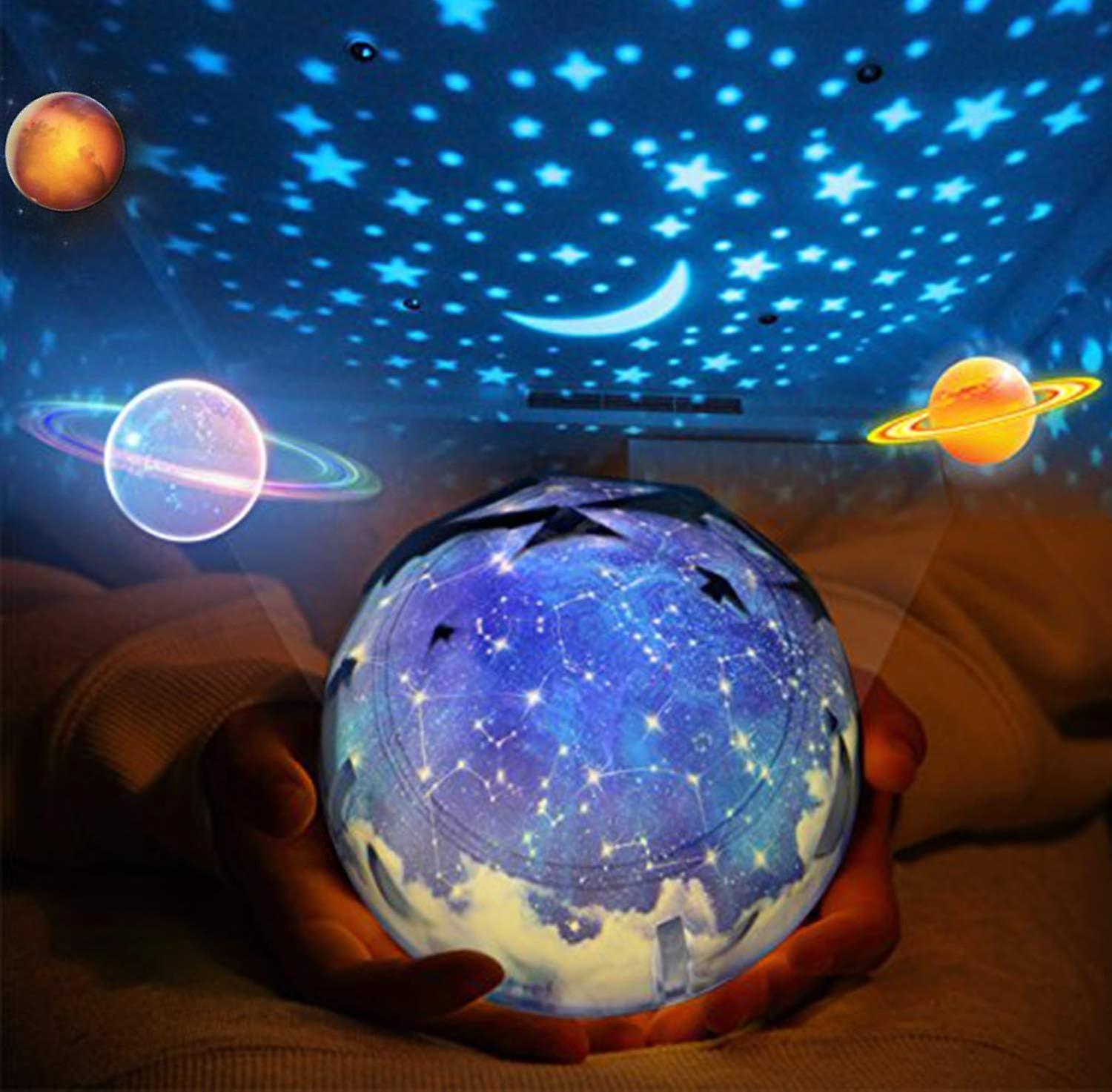 Rotierender Sternenprojektor: Dekoratives Nachtlicht Für Babys Mit 5 Austauschbaren Designs Für Kinderzimmer, Wohnzimmer Und Partys (usb-betrieben)