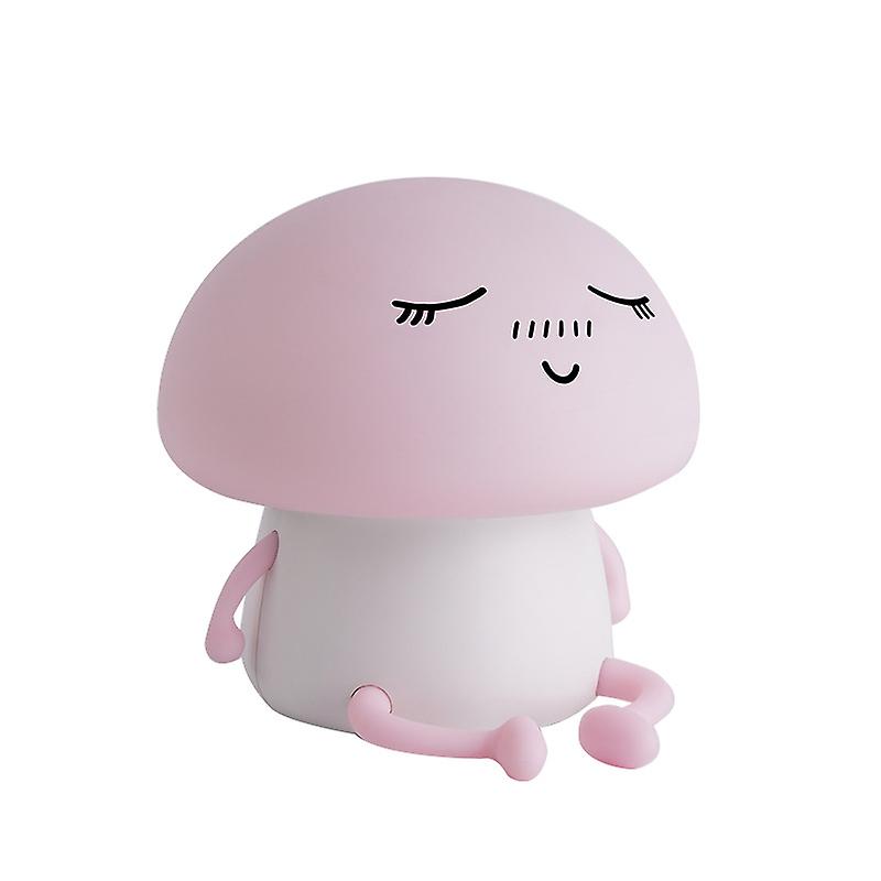 Tragbares Led-nachtlicht Aus Silikon Für Babys – Sanftrosa, Wiederaufladbare Usb-lampe, Ideales Geschenk Für Ein Ruhiges Schlafzimmer.