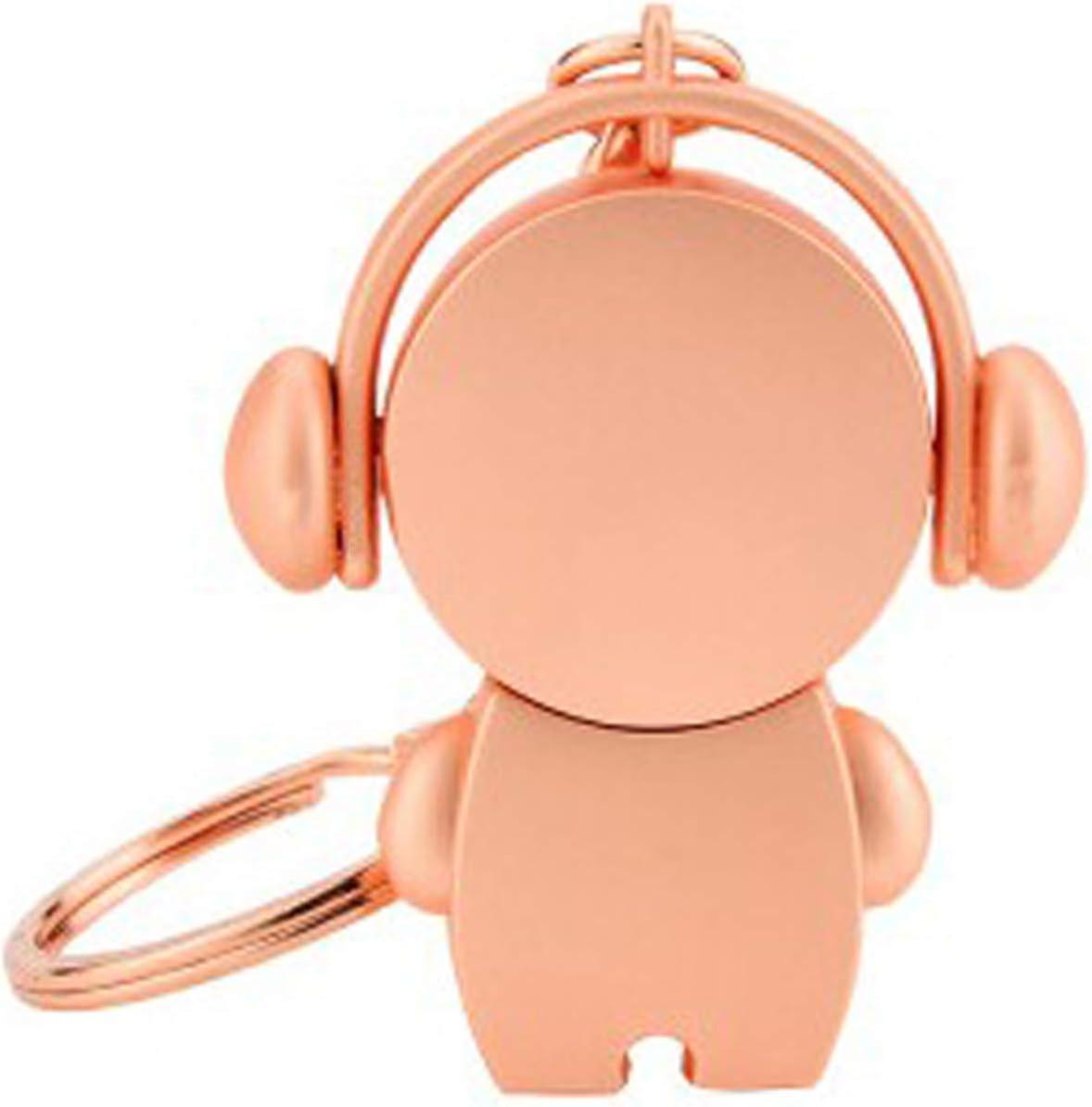 Wasserdichter Usb-stick Aus Roségoldenem Metall Mit Cartoon-musiker-motiv (128 Gb)