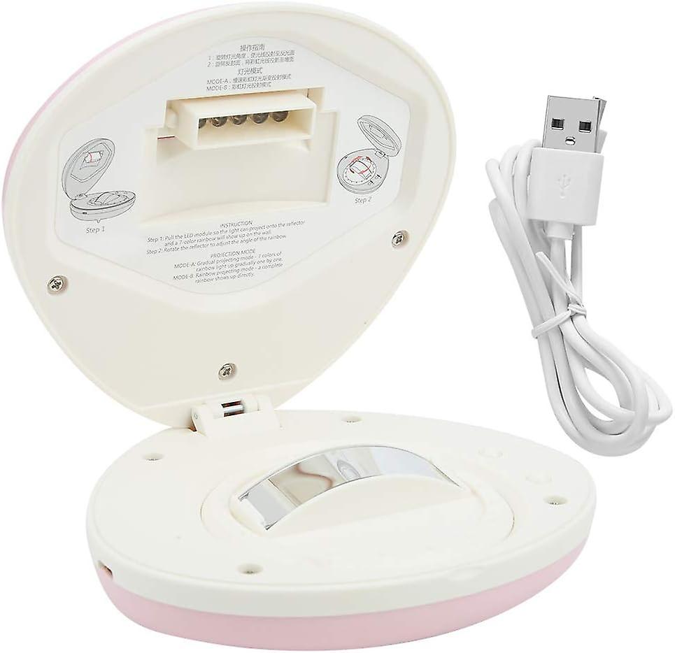 Wiederaufladbarer Led-nachtlichtprojektor Mit Usb-anschluss In Muschelform – Dekorative Rosa Leuchte Für Wohnzimmer, Schlafzimmer, Büro, Bar, Esszimmer