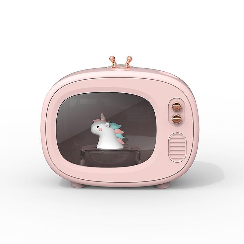 Dinosaur Smart Mini-luftbefeuchter Für Den Fernseher Mit Usb-verdampfer Und Aromadiffusor Für Flüsterleisen Betrieb Und Luftreinigung Zu Hause – Rosa