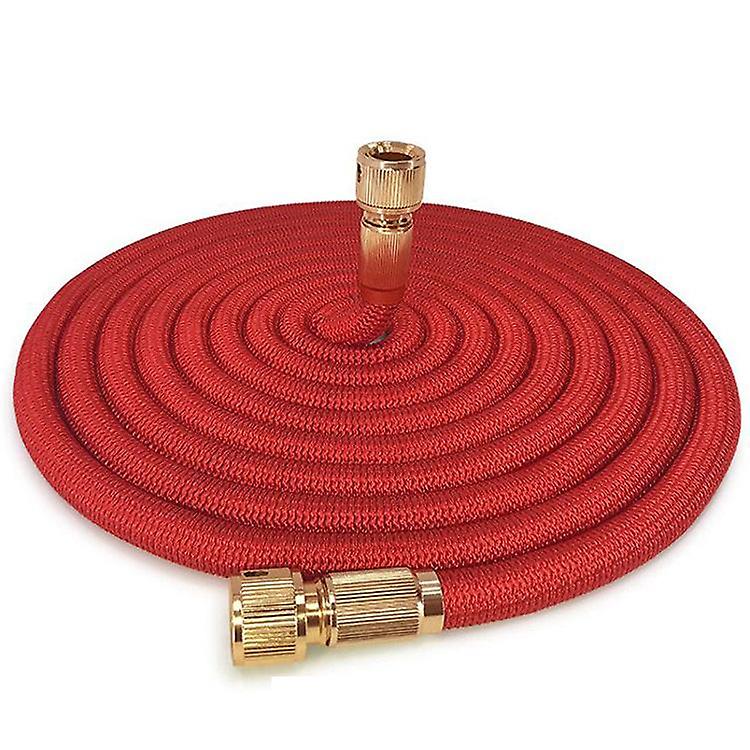 Dehnbarer, Leichter Und Langlebiger Gartenschlauch Mit Auslaufsicherem Design Für Den Außenbereich, In Rot.