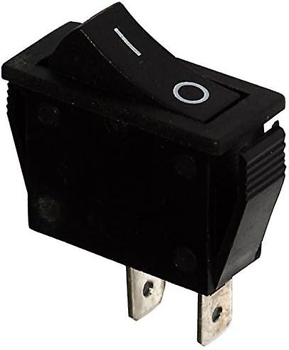 Schwarzer Kippschalter, 2 Positionen, Einpolig Ein/aus, 15 A/250 V