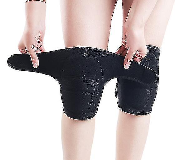 Schwarzer Elastischer Knieschoner, Schutzausrüstung Für Fitness Und Sport