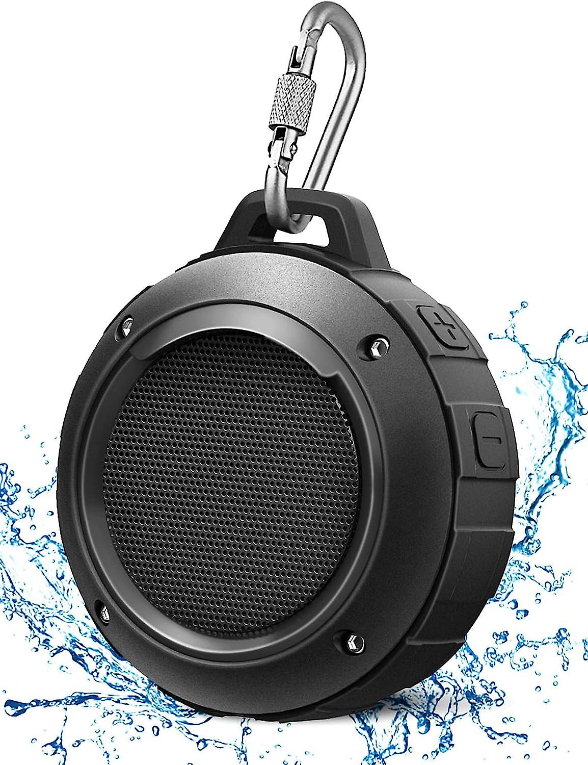 Wasserdichter Bluetooth-duschlautsprecher Mit Hd-stereo-sound Und Eingebautem Mikrofon – Tragbarer, Kabelloser Lautsprecher Für Den Außenbereich (schwarz)
