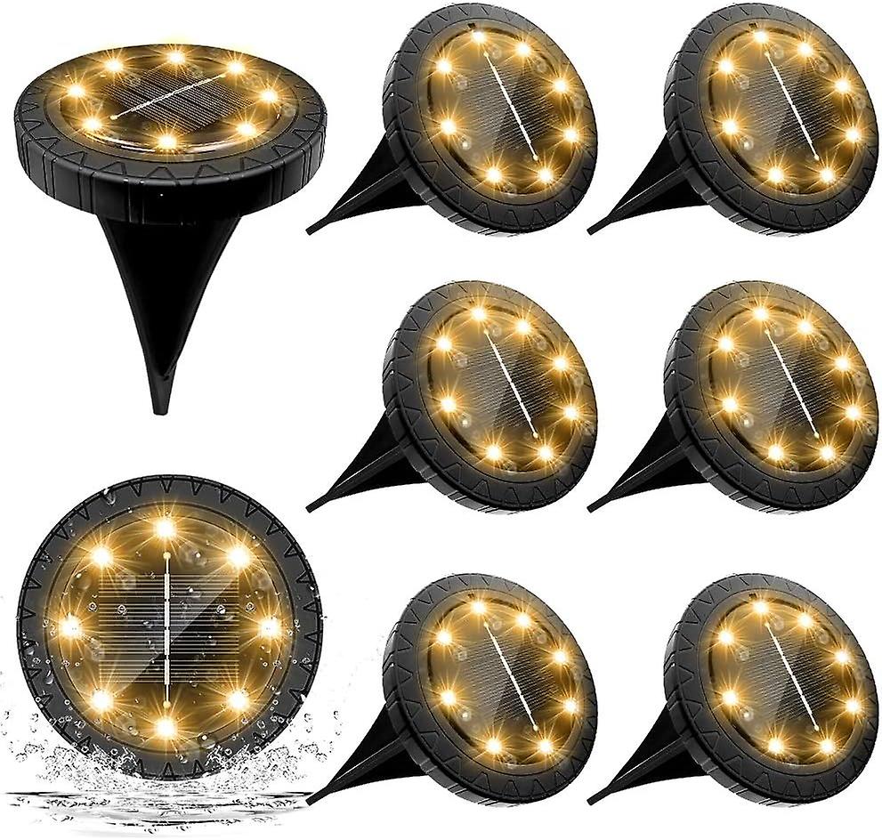 4er-set Led-solar-gartenleuchten Für Den Außenbereich – Warmweiße, Wasserdichte Solarstrahler Mit Dekorativem Solarpanel – Für Die Gartenbeleuchtung