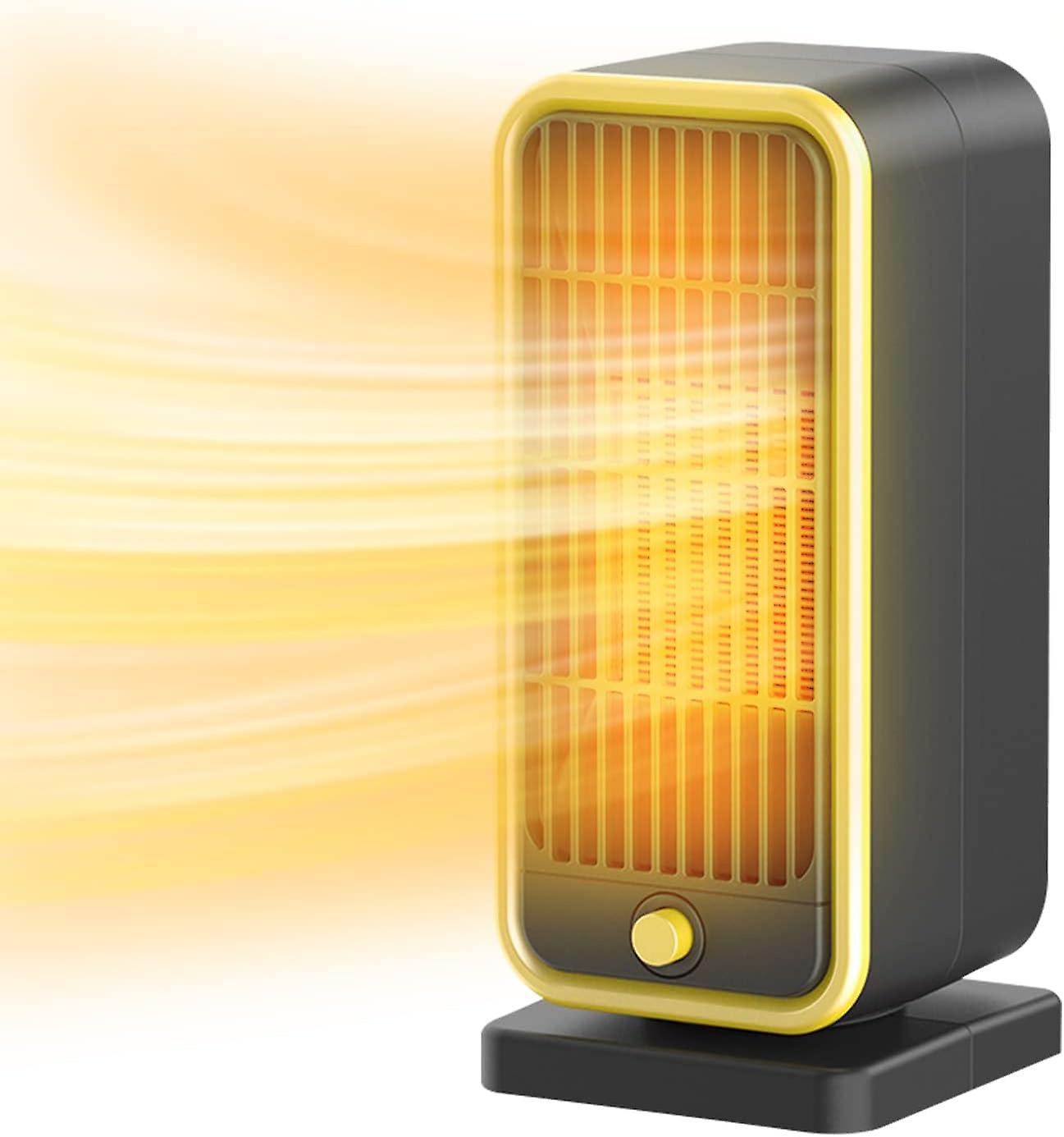 Mini-heizlüfter Mit 500 W, Leiser Keramikheizung, Überhitzungs- Und Kippschutz, Schnell Und Sicher – Schwarz