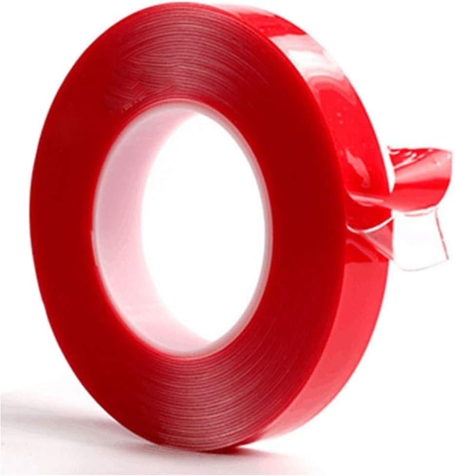 M Langes, 10 Mm Breites Und 1 Mm Dickes, Transparentes, Doppelseitiges Klebeband Aus Pet-acryl, Hitzebeständig, Für 220-v-led-streifen Bis Zu 14 Mm Durchmesser.