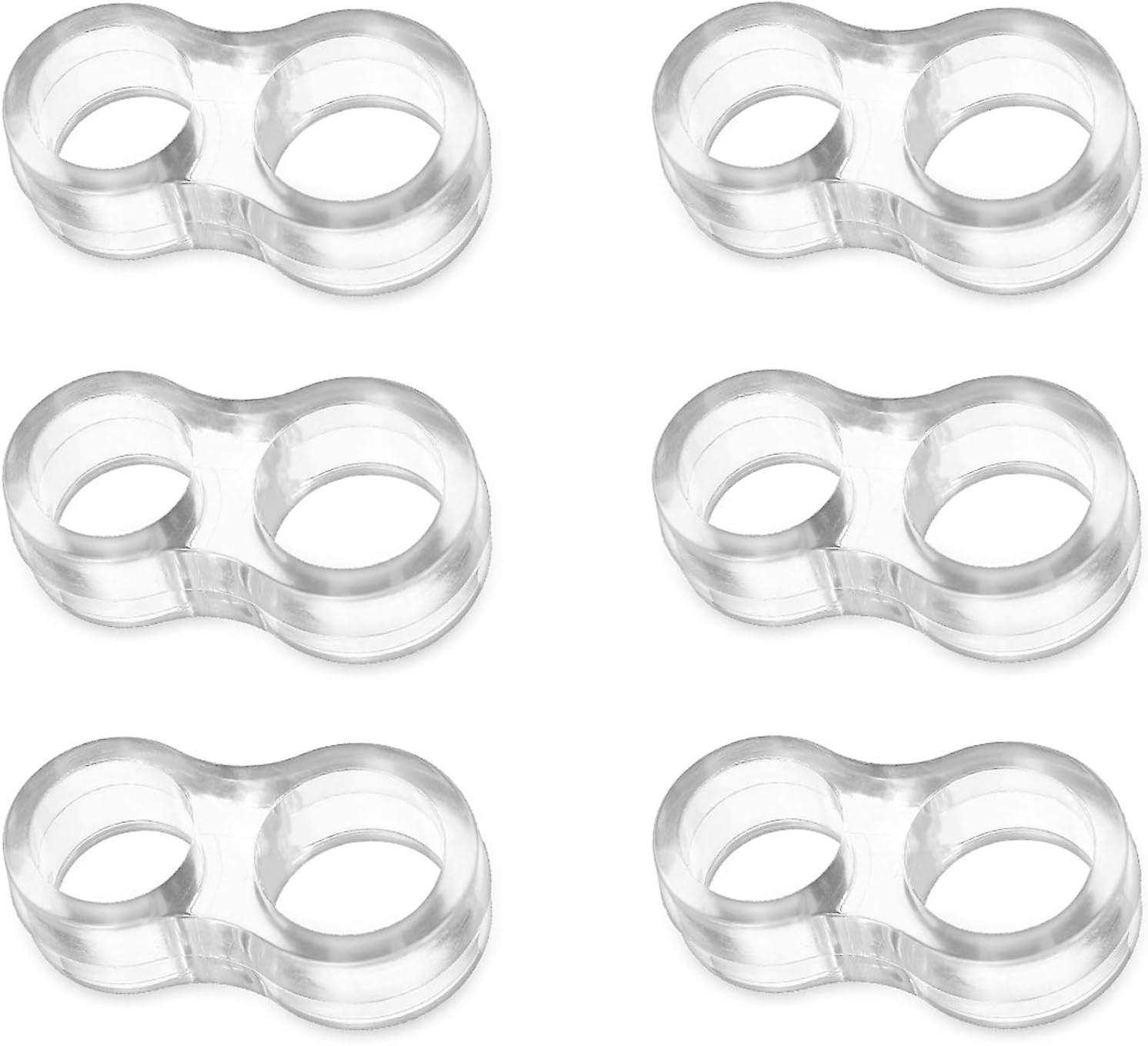 Set Mit 6 Kleinen Silikon-türstoppern Für Pvc-griffe – Transparent Und Ungiftig