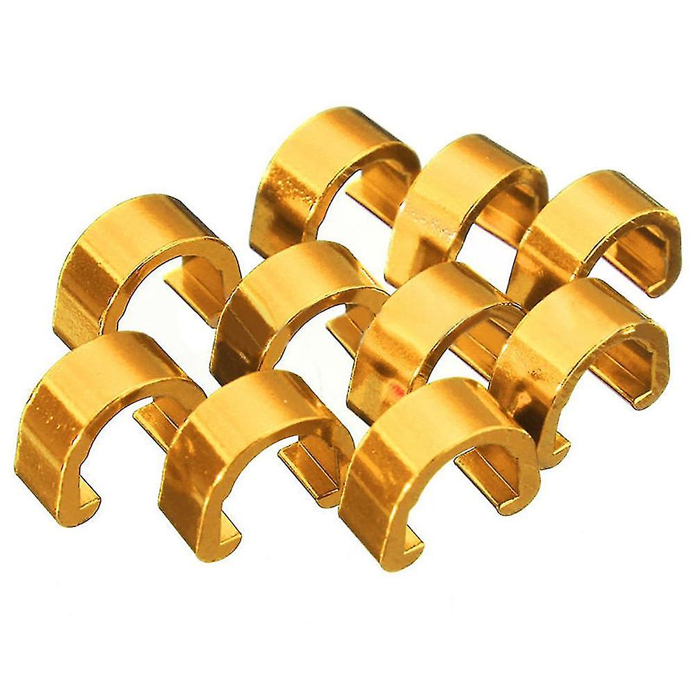 Packung Mit 10 Goldenen C-clips Für Kabelführungen Am Mountainbike