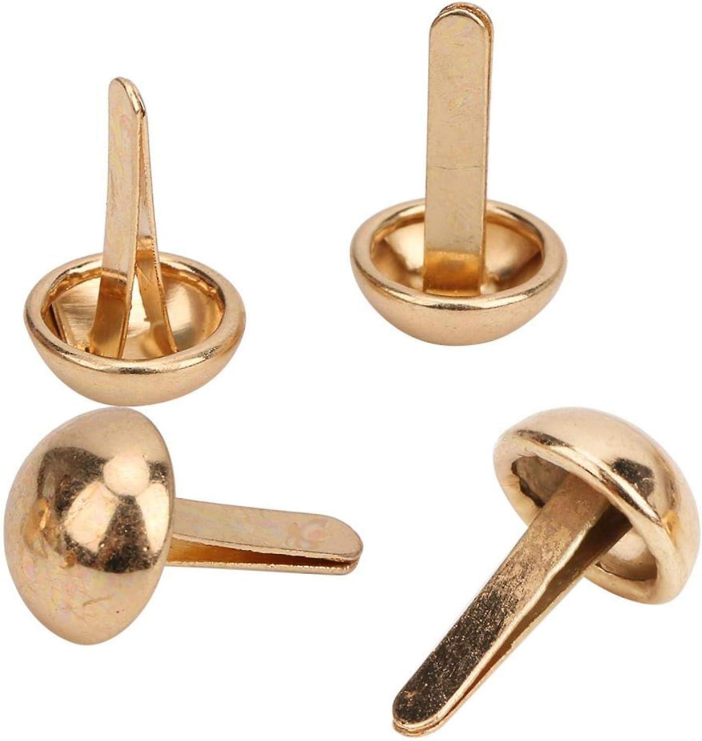 100 Goldene, Pilzförmige Polsternägel, 10 Und 12 Mm Große Zierstifte Aus Zinklegierung Für Diy-dekorationen