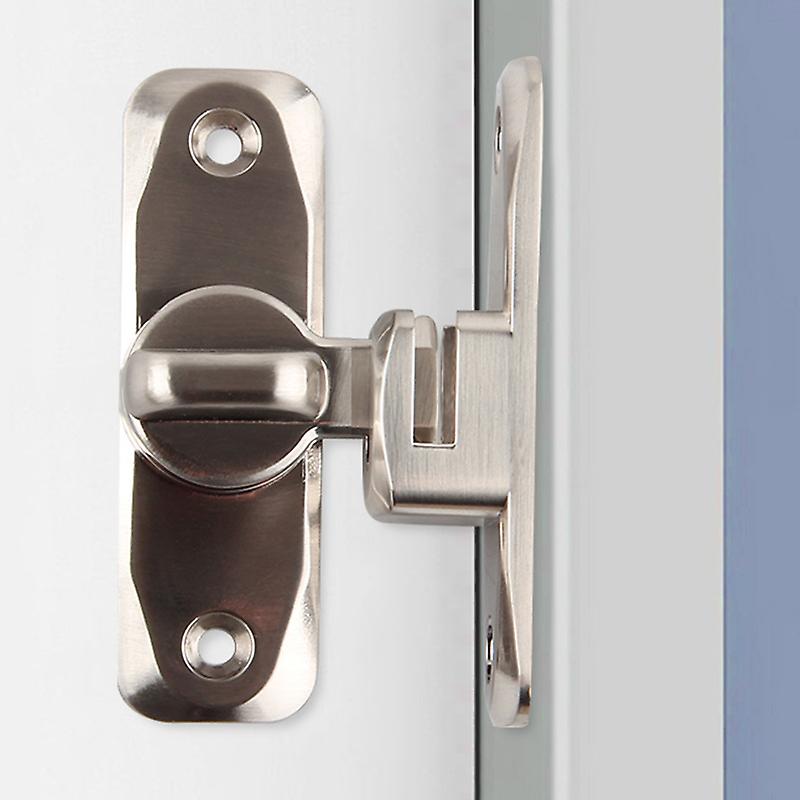 Silberner Schwingtürriegel Mit Schiebestopper Und Diebstahlsicherung Für Fenster, 90/180-grad-drehung