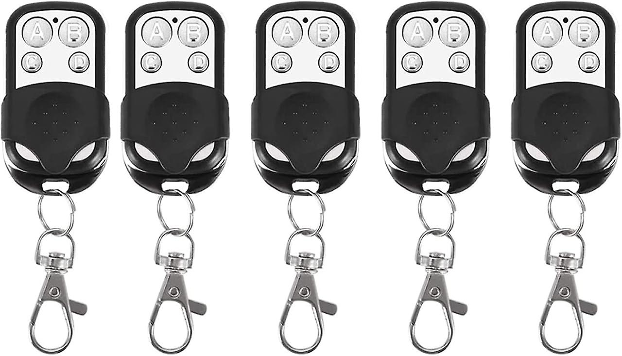 Set Mit 5 Silbernen 433-mhz-fernbedienungen Für Garagentor-/einfahrtalarmanlagen