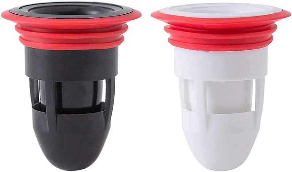 Set Mit 2 Schwarzen Und Weißen Geruchsverschlussstopfen Für Küchen-, Badezimmer-, Dusch- Und Bodenabläufe