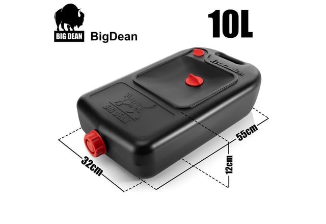BigDean Benzinkanister Ölwechselkanister in Schwarz 10 L (Set, 1 St., Öl-Wechsel-Kanister), Öl auffang Kanister, Mit Filtereinsatz, Ölwechselkanister