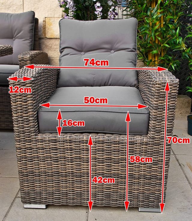 Ragnarök Möbel-Design Gartenlounge-Set Dining Lounge Wieland XL, (Set, 1 Ecklounge, 2x Hocker, 1x Hochlehner Sessel, Alu, Polyrattan), Sitzpolster ca. 16 cm dick