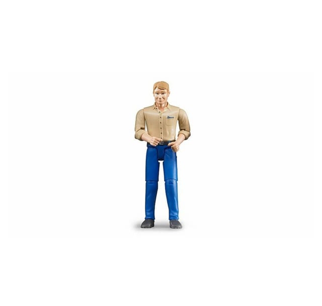 Bruder® Spielfigur Bruder 60006 - Mann mit hellem Hauttyp und blauer Hose
